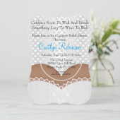 Cute Lace Bra Lingerie Invitation à la douche nupt (Debout devant)
