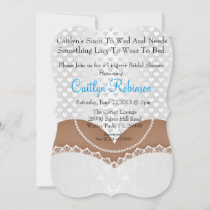 Cute Lace Bra Lingerie Invitation à la douche nupt