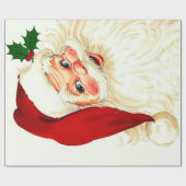 Cute lachende  santa cadeaupapier (Vlak)