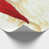 Cute lachende  santa cadeaupapier (Hoek)