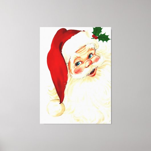 Cute lachende  santa canvas afdruk (Voorkant)