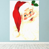 Cute lachende  santa canvas afdruk (Insitu (Houten vloer))