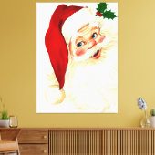 Cute lachende  santa canvas afdruk (Insitu (Woonkamer))