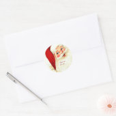 Cute lachende santa ronde sticker (Envelop)