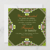 Cute Lacy Fresh Green Girls Invitations (Dos)