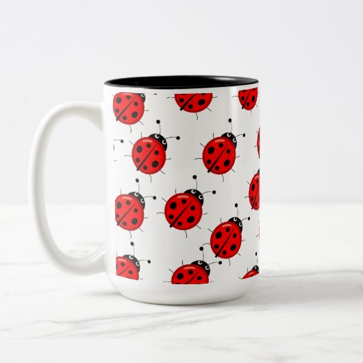Cute Lady Bug Coffee Mok- groottes Tweekleurige Koffiemok (Links)