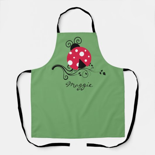 Cute Lady Bug Cuisine personnalisée tablier (Recto)