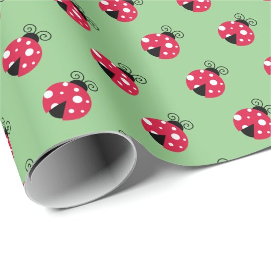 Cute Lady Bug Gift Wrapping Paper Cadeaupapier (Rol Hoek)