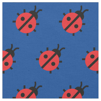 Cute Lady Bug Kind Baby Nursery Bug Insect Blue Stof