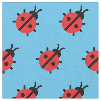 Cute Lady Bug Kind Baby Nursery Bug Insect Blue Stof