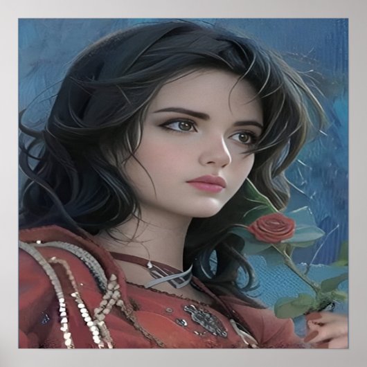 Cute Lady Poster (Voorkant)