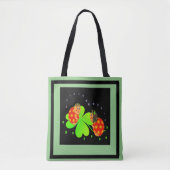 Cute Ladybird Shamrock Canvas tas (Voorkant)