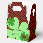 Cute Ladybug 1st Birthday Party Favor Box Bedankdoosjes (Geopend)