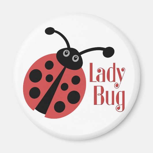 Cute Ladybug Animal Print Magneet (Voorkant)