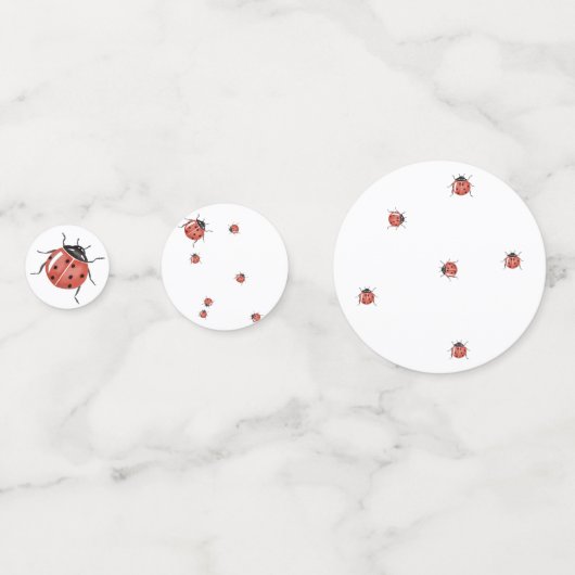 Cute Ladybug Baby shower Confetti (Achterkanten)
