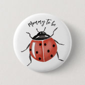 Cute Ladybug Baby shower Ronde Button 5,7 Cm (Voorkant)