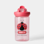 Cute Ladybug Bouteille d'eau personnalisée pour en (Avant)