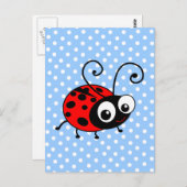 Cute Ladybug Briefkaart (Voorkant / Achterkant)