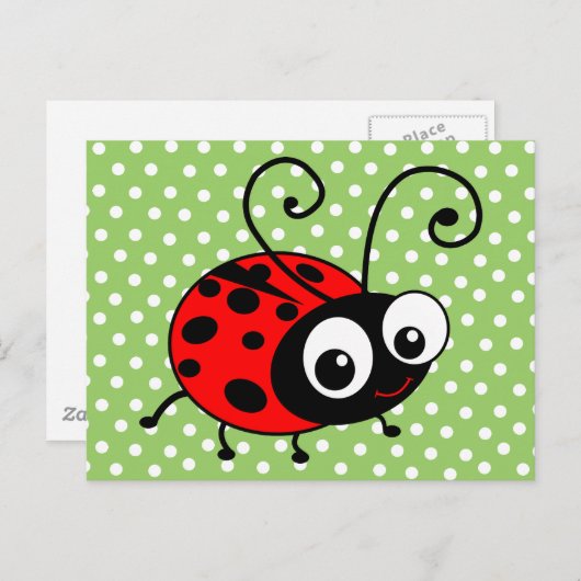Cute Ladybug Briefkaart (Voorkant / Achterkant)