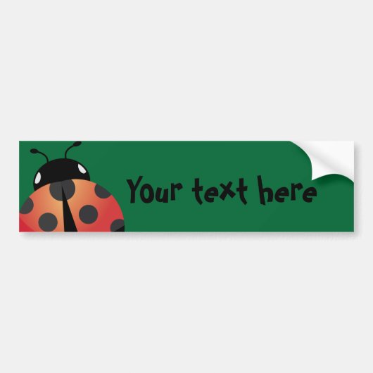 Cute Ladybug Bumpersticker (Voorkant)