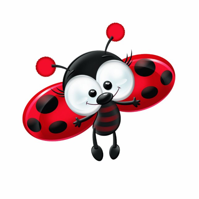 Cute ladybug cartoon fotobeeldje sleutelhanger (Voorkant)