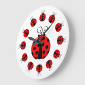 Cute Ladybug Clock Grote Klok (Hoek)