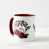 Cute Ladybug Coffee Mok (Voorkant links)