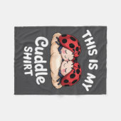 Cute Ladybug Couple This Is My Cuddle Fleece Deken (Voorkant (Horizontaal))