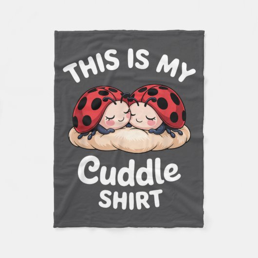 Cute Ladybug Couple This Is My Cuddle Fleece Deken (Voorkant)