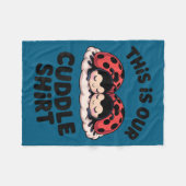 Cute Ladybug Couple This Is Our Cuddle Fleece Deken (Voorkant (Horizontaal))