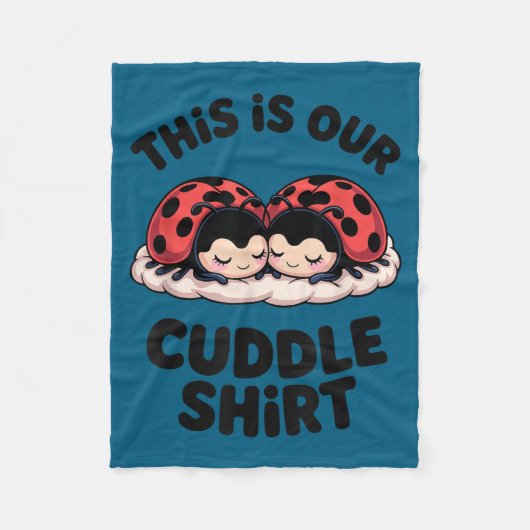 Cute Ladybug Couple This Is Our Cuddle Fleece Deken (Voorkant)