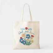 Cute Ladybug Daffodiques Fleur sauvage Sac fourre- (Devant)