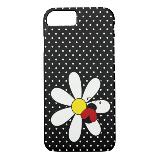 Cute Ladybug Daisy iPhone 7 Hoesje (Achterkant)