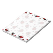 Cute Ladybug en Hearts Pattern Notitieblok (Gedraaid)