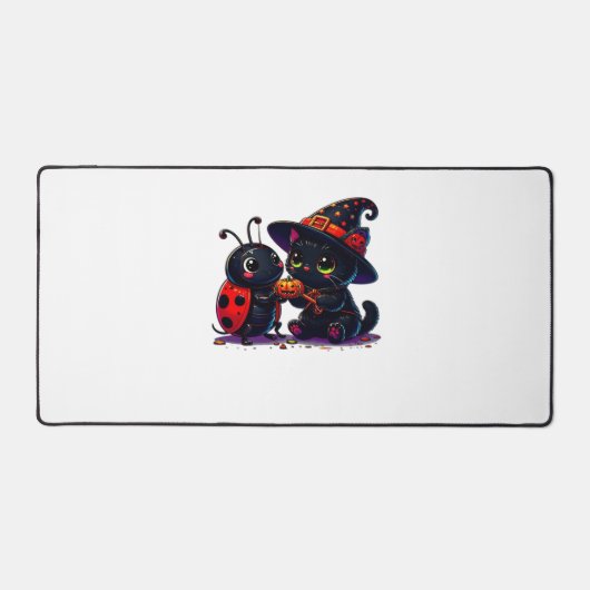 Cute Ladybug et chat noir Halloween classique T-Sh (Recto)