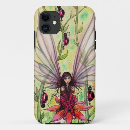 Cute Ladybug Fairy Fantasy Illustration Case-Mate iPhone Case (Achterkant)
