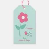 Cute Ladybug Girls Birthday Cadeaulabel (Achterkant)