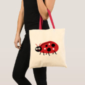 Cute Ladybug Grocery Canvas tas (Voorkant (product))