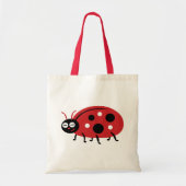 Cute Ladybug Grocery Canvas tas (Voorkant)