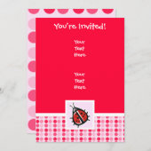 Cute Ladybug Kaart (Voorkant / Achterkant)