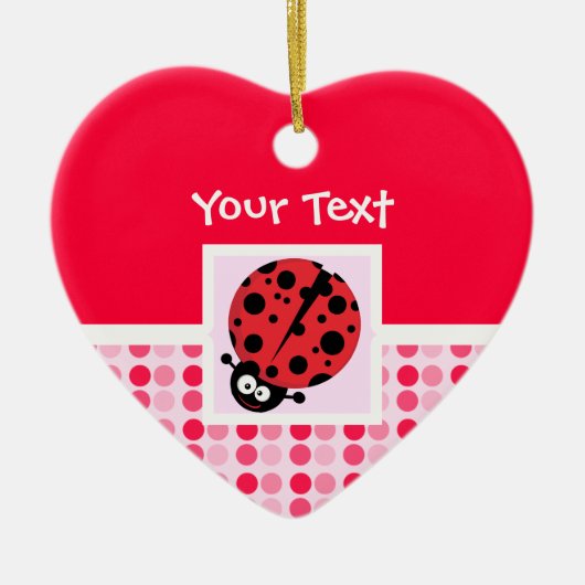 Cute Ladybug Keramisch Ornament (Voorkant)