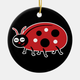 Cute Ladybug Keramisch Ornament