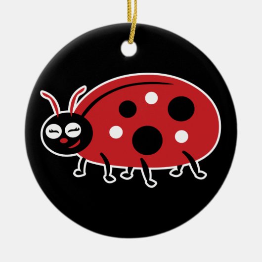 Cute Ladybug Keramisch Ornament (Voorkant)