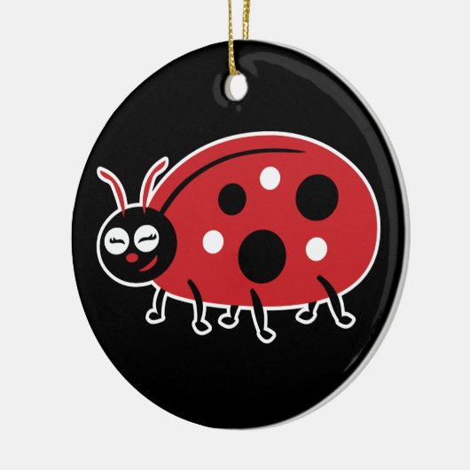 Cute Ladybug Keramisch Ornament (Links)