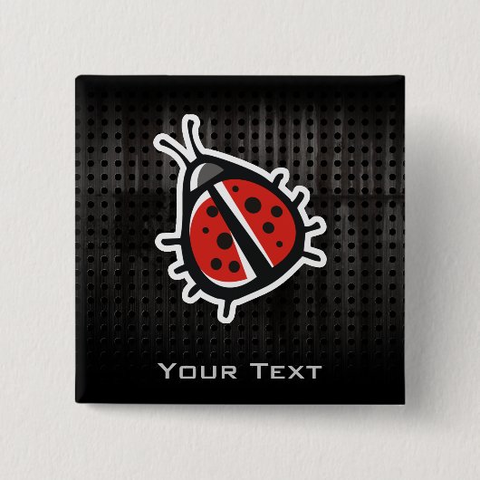 Cute Ladybug Koel Vierkante Button 5,1 Cm (Voorkant)