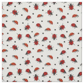 Cute Ladybug Ladybird Polka Dots Pattern Stof (Swatch)