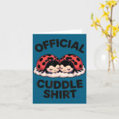 Cute Ladybug Love Cuddle  Kaart (Gele Bloem)