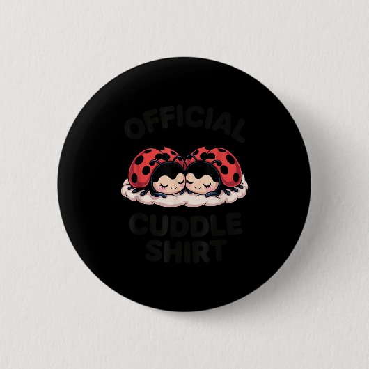 Cute Ladybug Love Cuddle  Ronde Button 5,7 Cm (Voorkant)