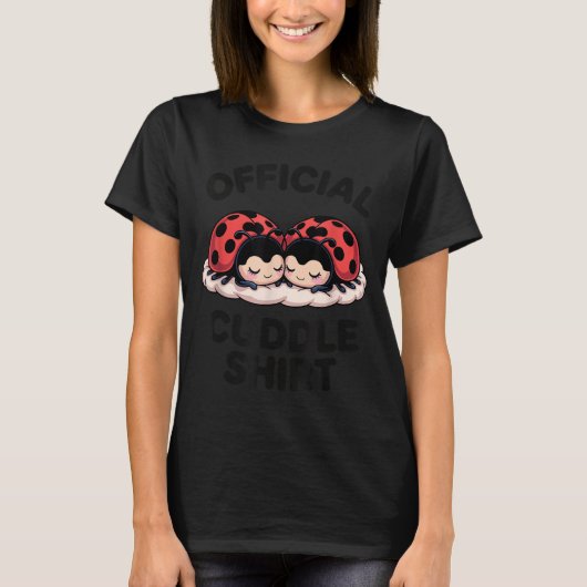 Cute Ladybug Love Cuddle  T-shirt (Voorkant)