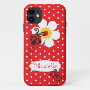 Cute ladybug meisjes noemen rode iphone 5 hoesje